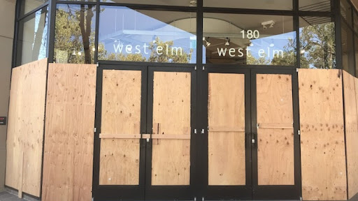 plywood over west elm glass doors