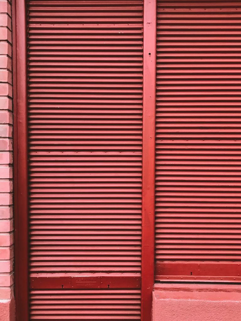 red shutters