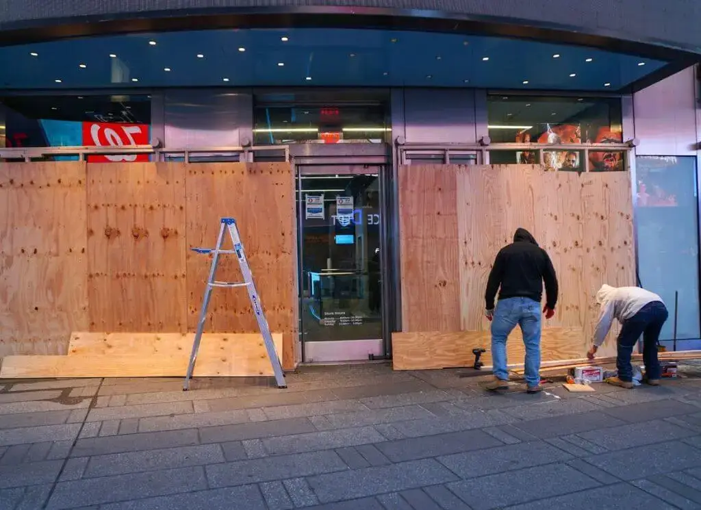 boarding up windows