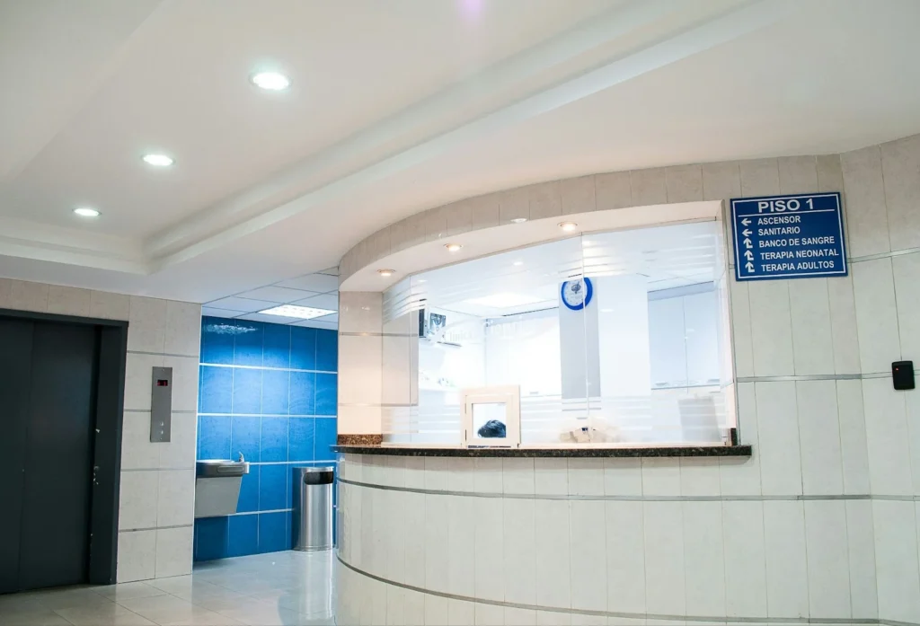 reception and check in desks