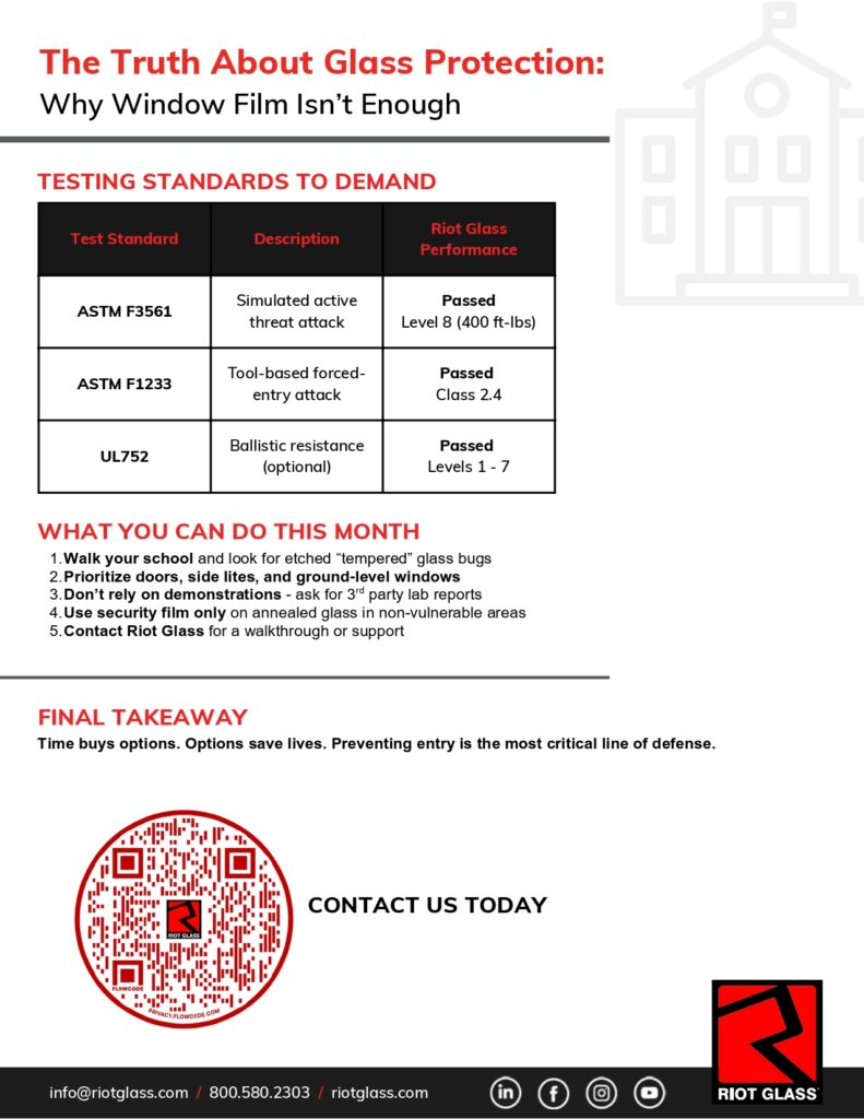the truth about glass protection school safety conf. handout page 0002