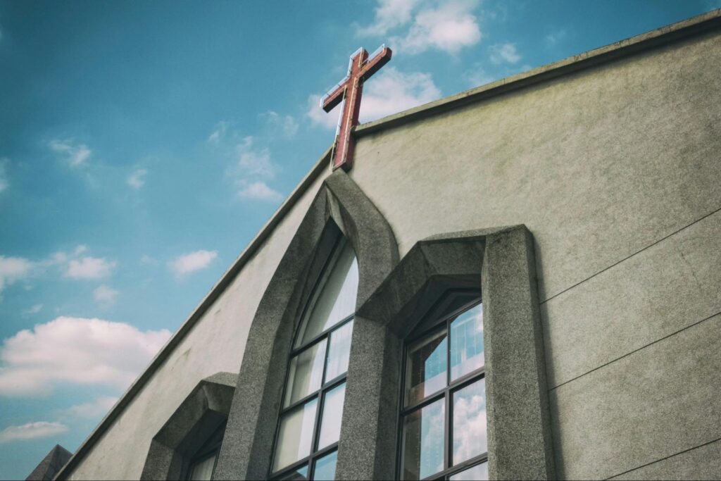 church windows outside